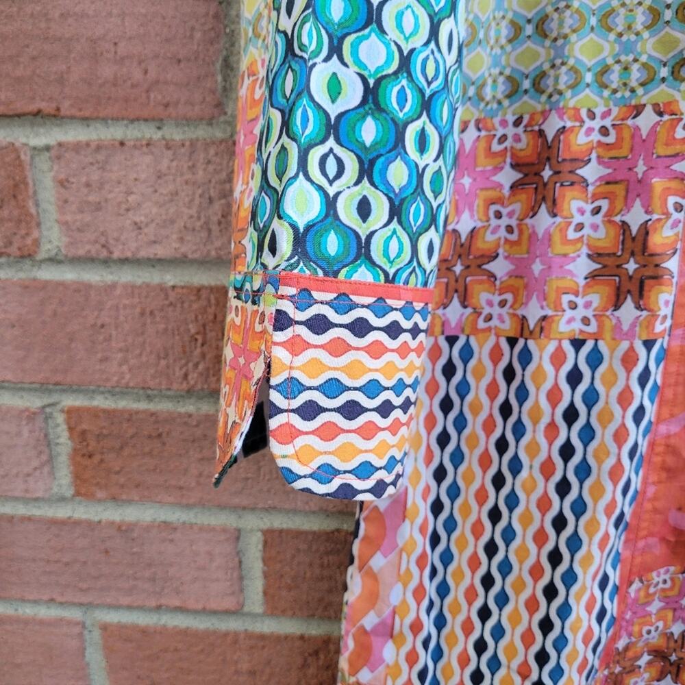 Nina Raynor Delray Beach Florida Shirtdress Patchwork size Medium - Picture 6 of 8